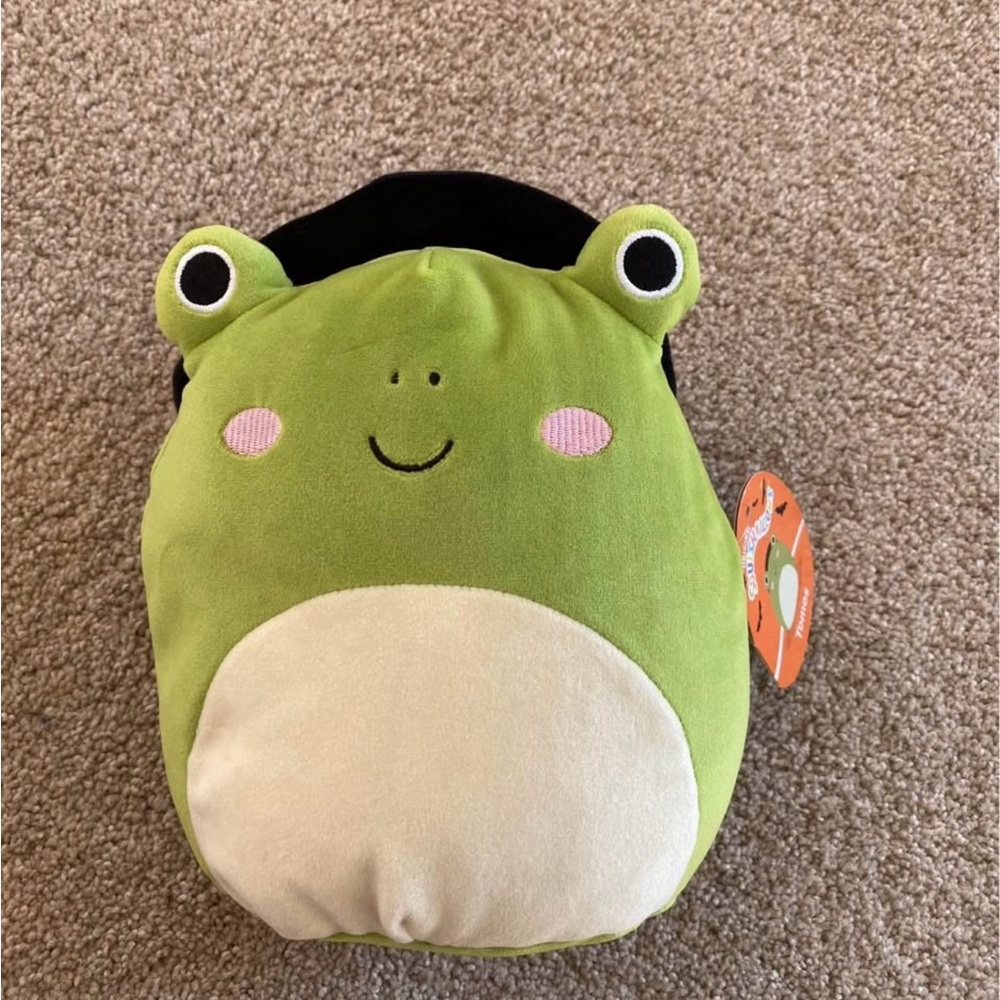 Squishmallows Green Frog Plush with Black Eyes